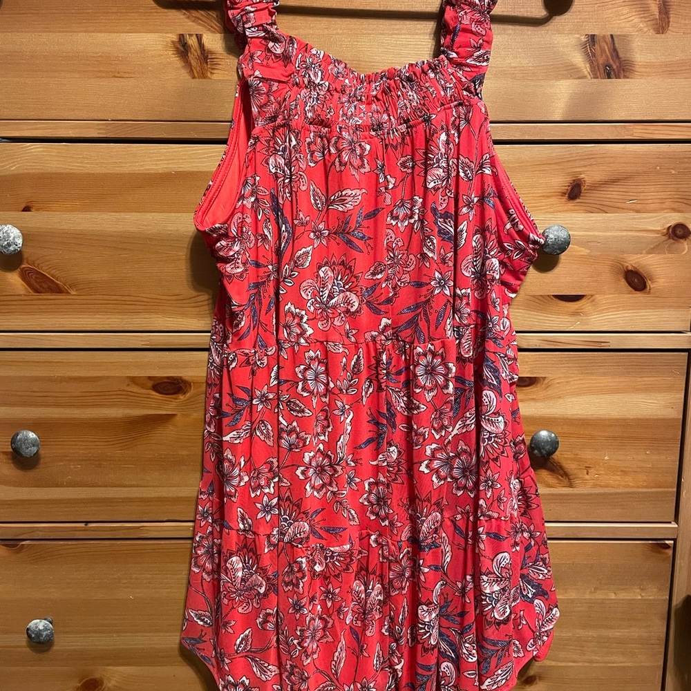 nWOT red floral cami blouse